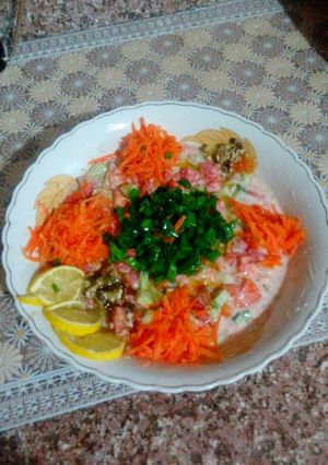 صورة لوصفة سلطة بالزبادي