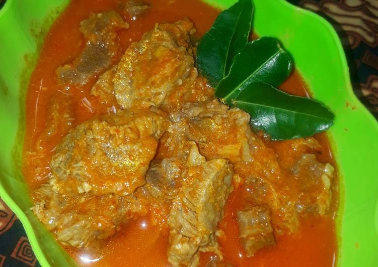makanan Asam Padeh Daging Sapi + Tetelan Jadi, Lezat