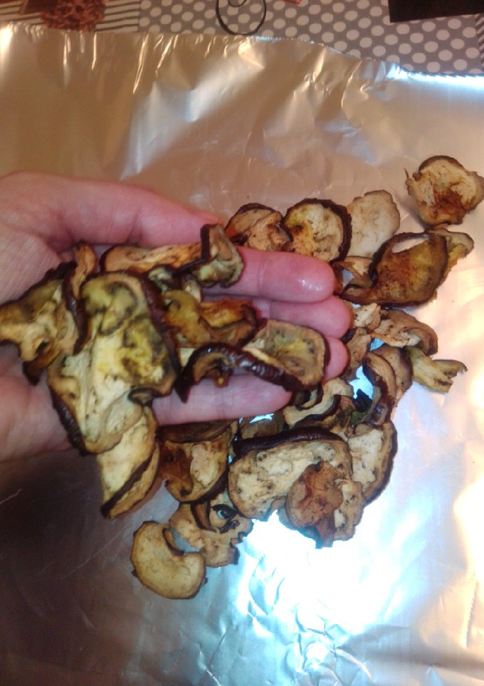 Una foto de Chips de berenjena