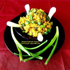 A picture of Spring Onion Besan Sabzi.