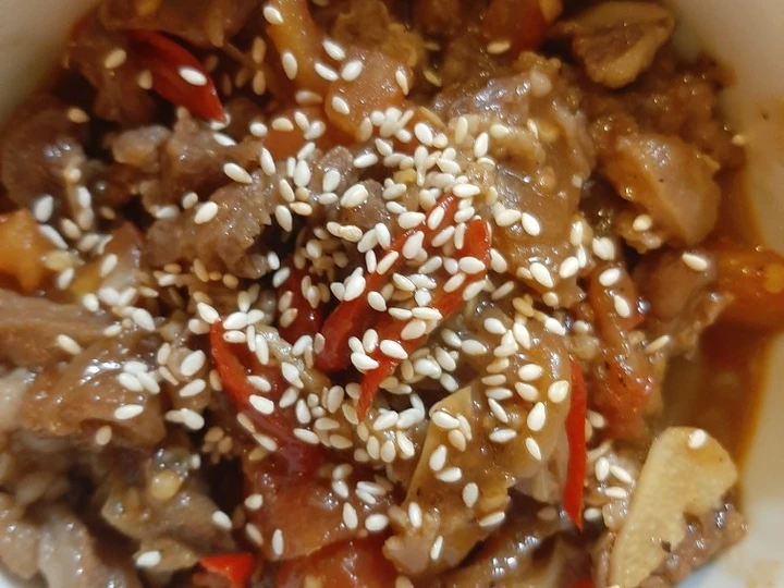 Cara Gampang Membuat Resep Sapi lada hitam yang Enak