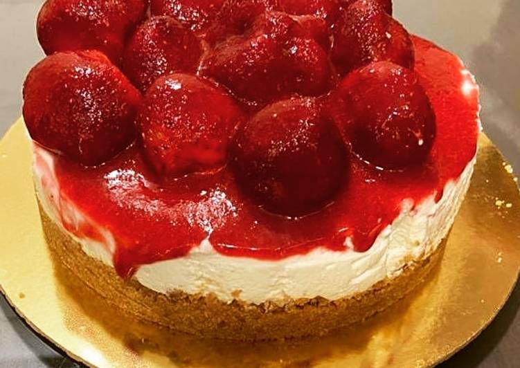Recipe of Super Quick Homemade Strawberry Cheesecake