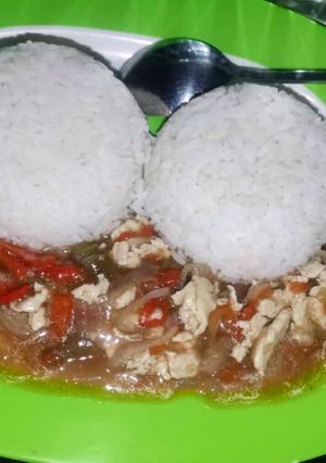 A picture of Scramble egg sauce.