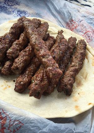 A picture of Grilled Kofta on Charcoal.