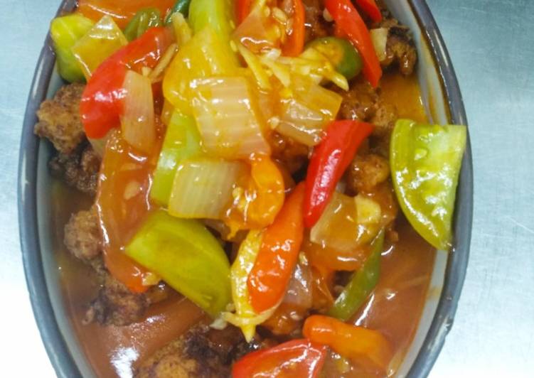 Bagaimana Membuat Spicy sour chicken, Enak Banget