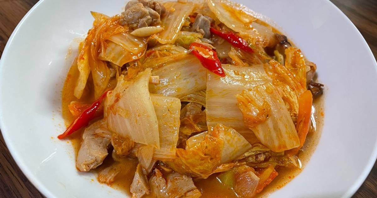 Resep Tumis Sawi Putih Ayam Kuah Merah Paling Praktis dan Simple