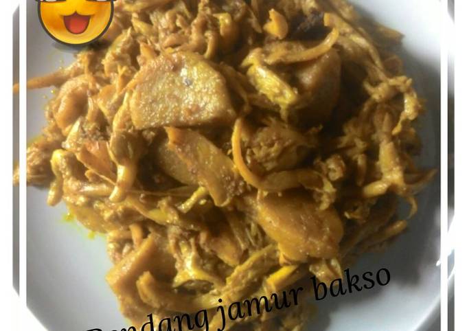 Rendang jamur bakso