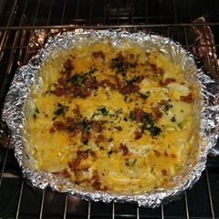 A picture of Augratin Potatoes with Polsa Kielbasa.