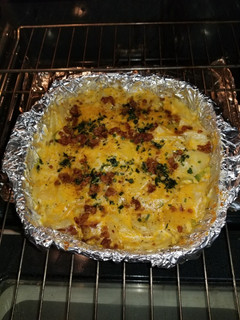 A picture of Augratin Potatoes with Polsa Kielbasa.