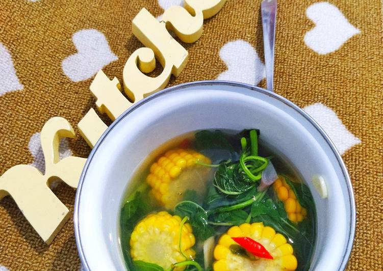 Bagaimana Menyiapkan Sayur bayam 🌽 bening, Sempurna