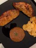 Pollos rellenos en salsa