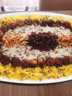 عکسی از دستور عدس پلو با گوشت قلقلی🍛