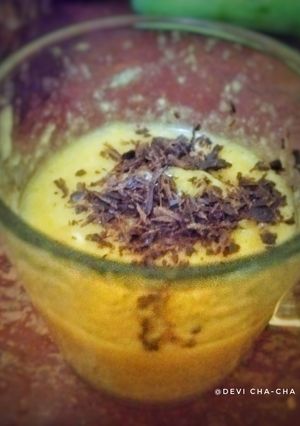 Foto resep 157). Smoothies Banana-Dark Chocolate (No Milk) 🍧