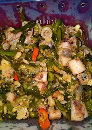 Foto resep Cumi asin oseng cabe ijo