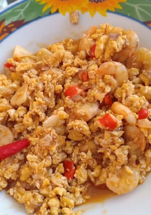 Foto resep Oseng udang telur