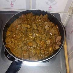 A picture of Fried liver.