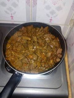 A picture of Fried liver.