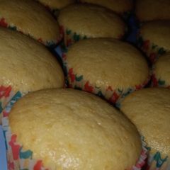 A picture of My signature vanilla cupcakes.
