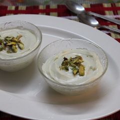 A picture of Home made Elaichi Shrikhand.