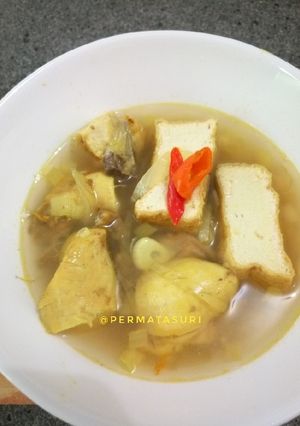 Foto resep Sup tahu + ayam pedas