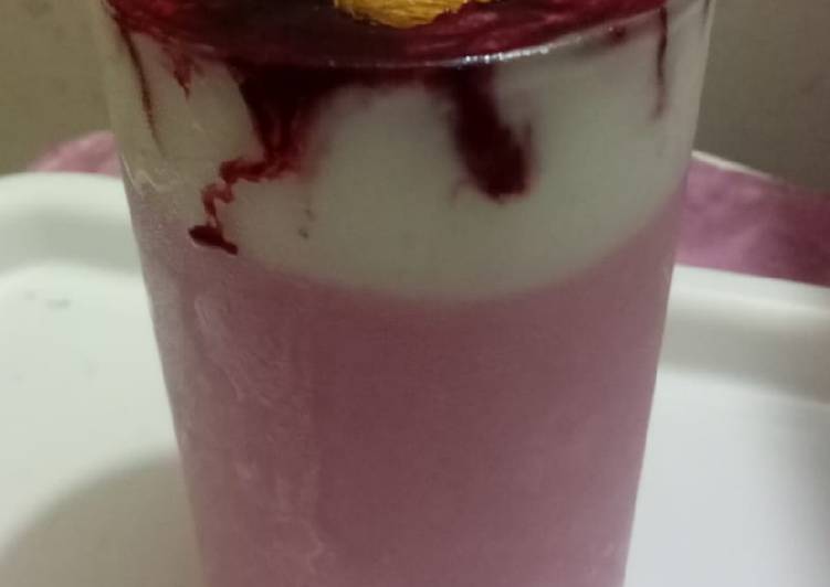 Rose dry fruits lassi