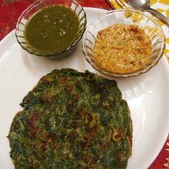 A picture of Besani Spinach pancake.