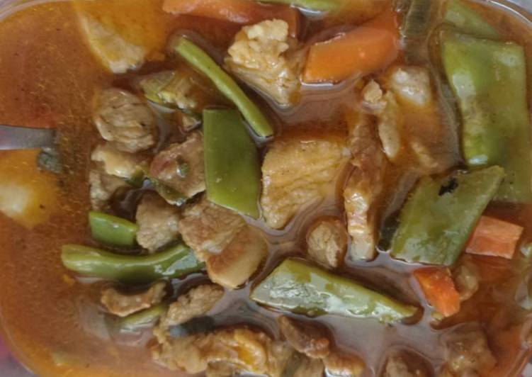 Soup daging manis