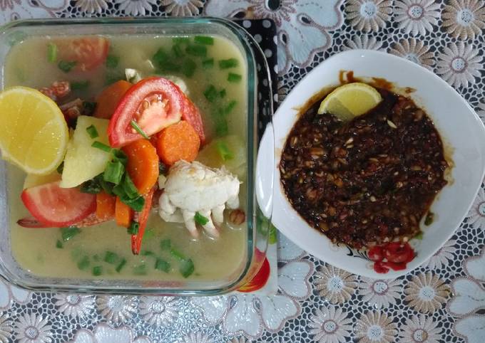 Sop kepiting sambal kecap