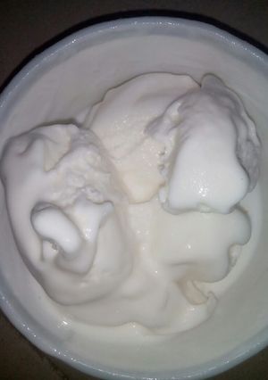 A picture of Ice cream recipe.