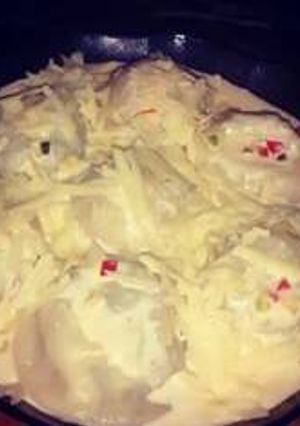 Una foto de Sorrentinos de queso y acelga