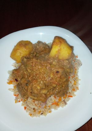 A picture of Beef biriyani.