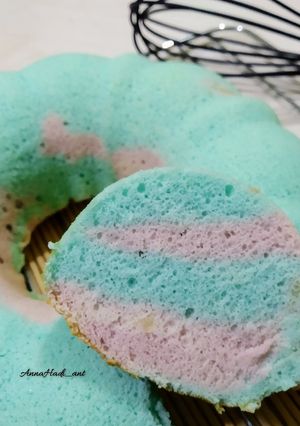 Foto resep Bolu putih telur warna pastel