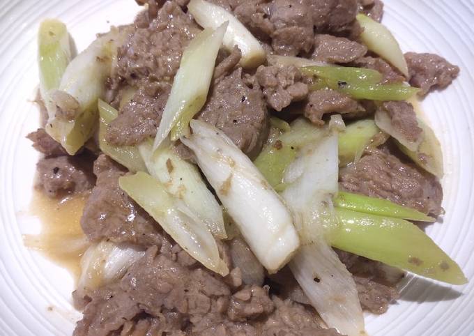 Sliced Beef in Leeks