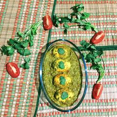 A picture of Hyderabadi Malai Egg Korma.