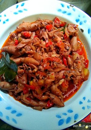 Foto resep Oseng cumi asin pedas