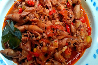 Cara Bikin Oseng cumi asin pedas Anti Gagal