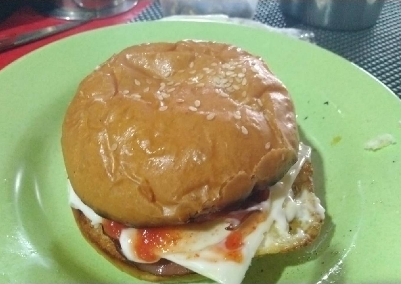 Cheese burger tanpa sayur #mudahdanpraktis