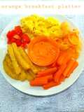 Orange breakfast platter