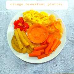 A picture of Orange breakfast platter.
