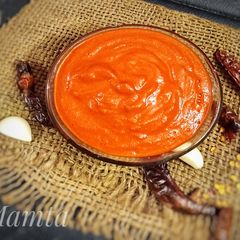A picture of Garlic red chilli chutney.