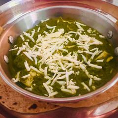 A picture of Street Styled (Rani Palak -Paneer)Spinach Cottage Cheese Curry 😋.