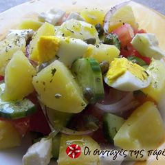 A picture of Potato and egg salad.