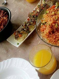 صورة لوصفة البطاطا المهروسه باللحمه المفرومه والخضره