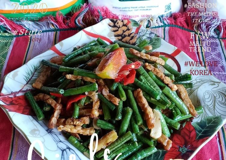 Tumis Tempe Kacang Panjang