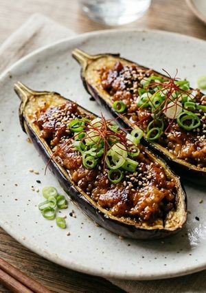 A picture of Stuffed Japanese Eggplant Recipe.