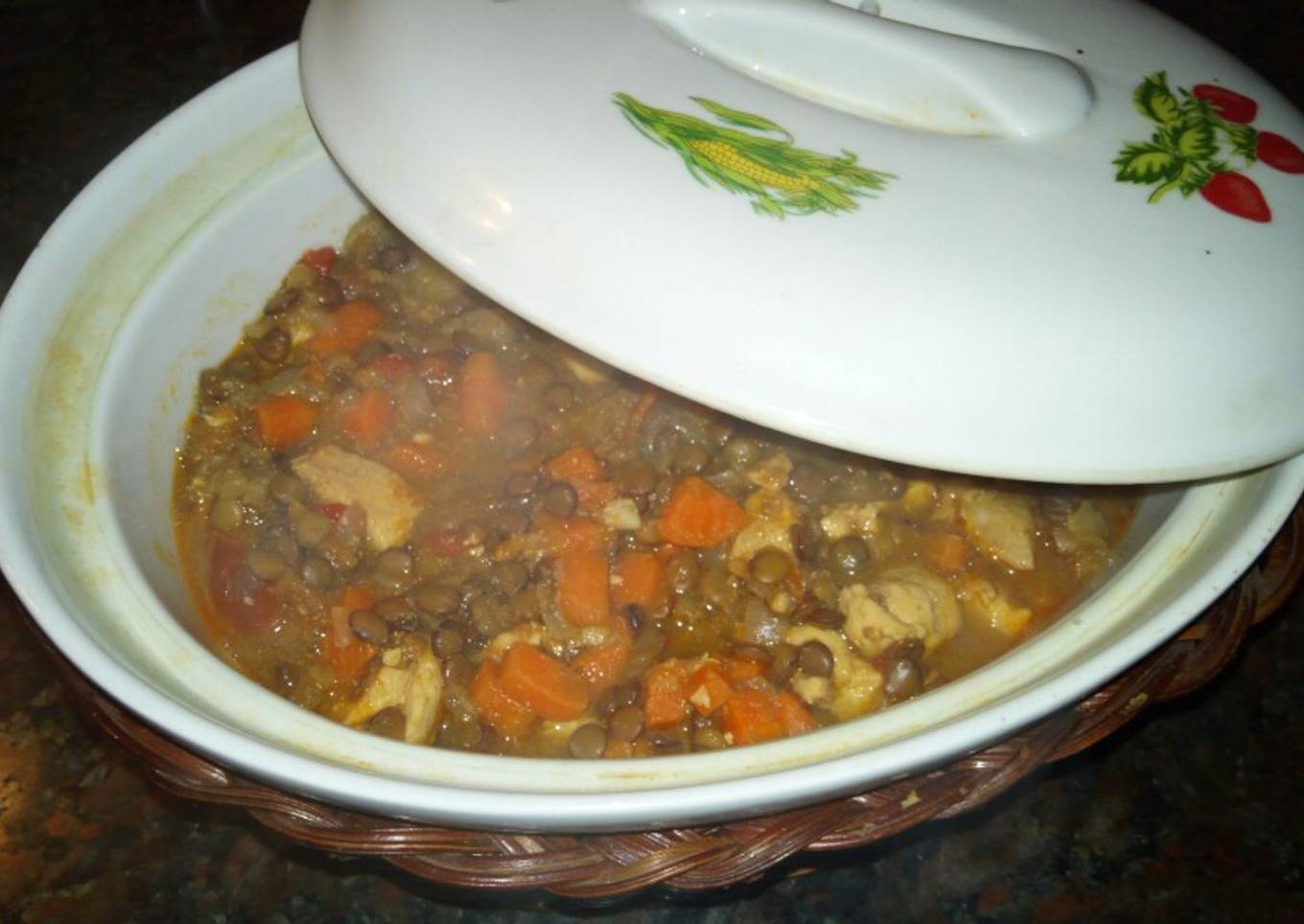 Guiso de lentejas bien liviano