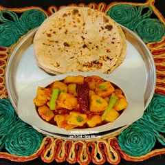 A picture of Oler Dalna - Yam Curry - Suran Gravy Sabzi - (Bengali Style).