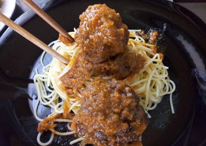 Creamy Pasta with beef meat balls