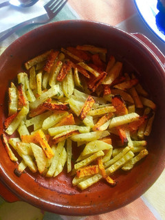 Una foto de Bastones de patata y calabaza al horno