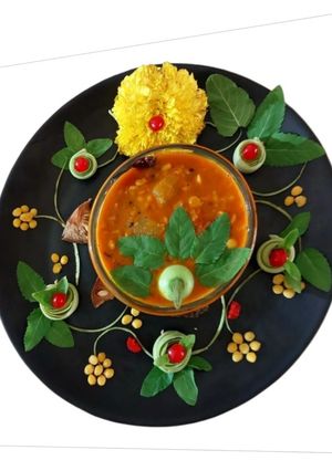 A picture of DUDHI (BOTTLE GOURD) & CHANA ni DAL (SPLIT CHICKPEAS) SABJI.